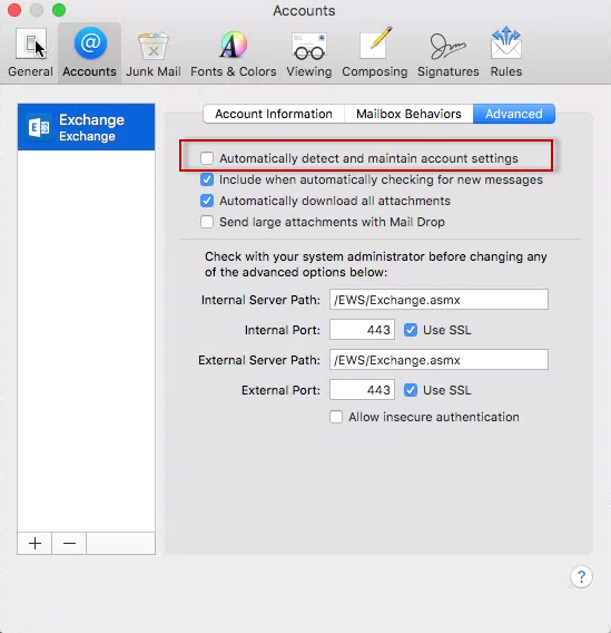 Exchange client for mac